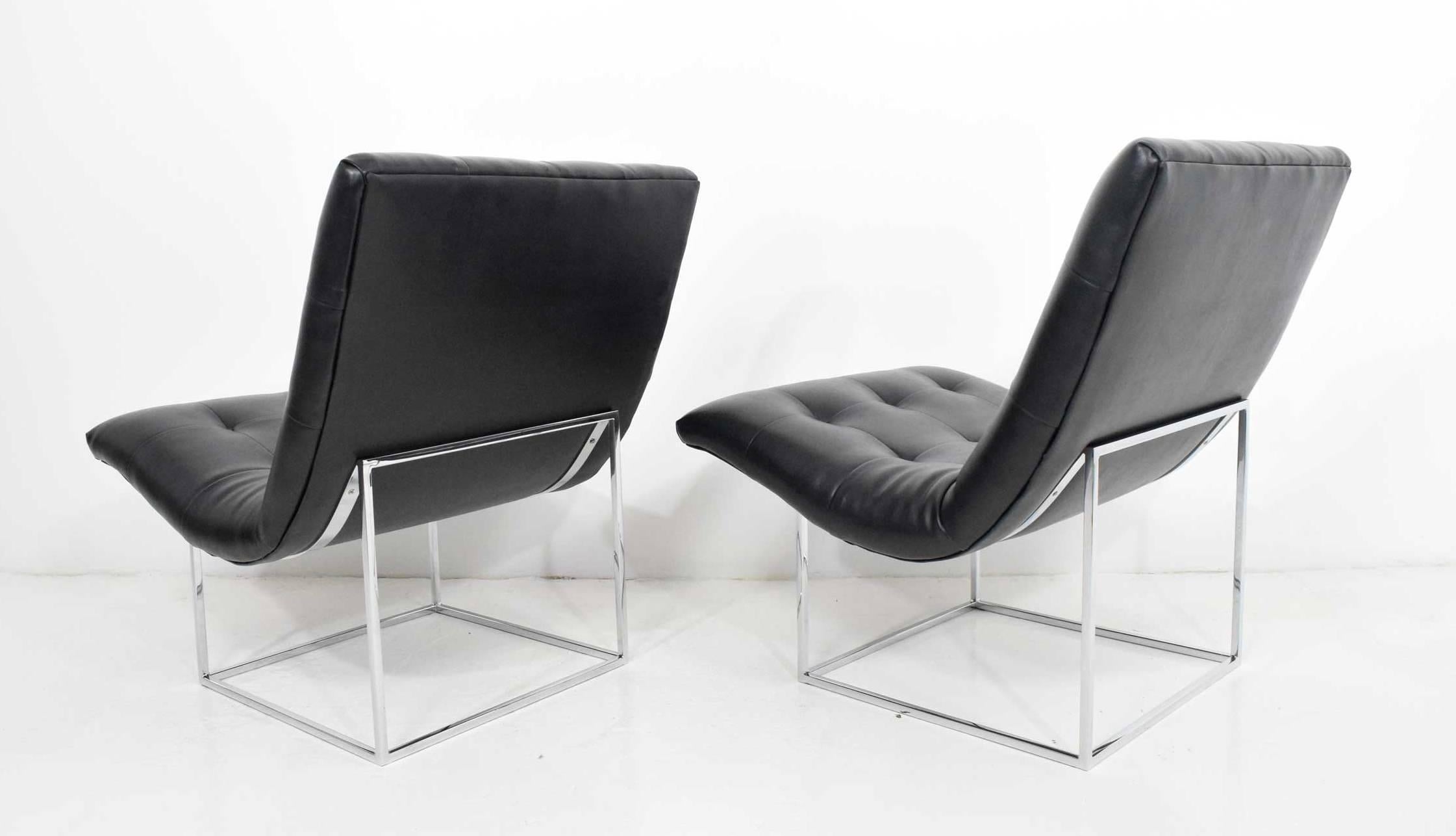 Pair of Milo Baughman for Thayer Coggin Lounge Chairs In Good Condition In Dallas, TX