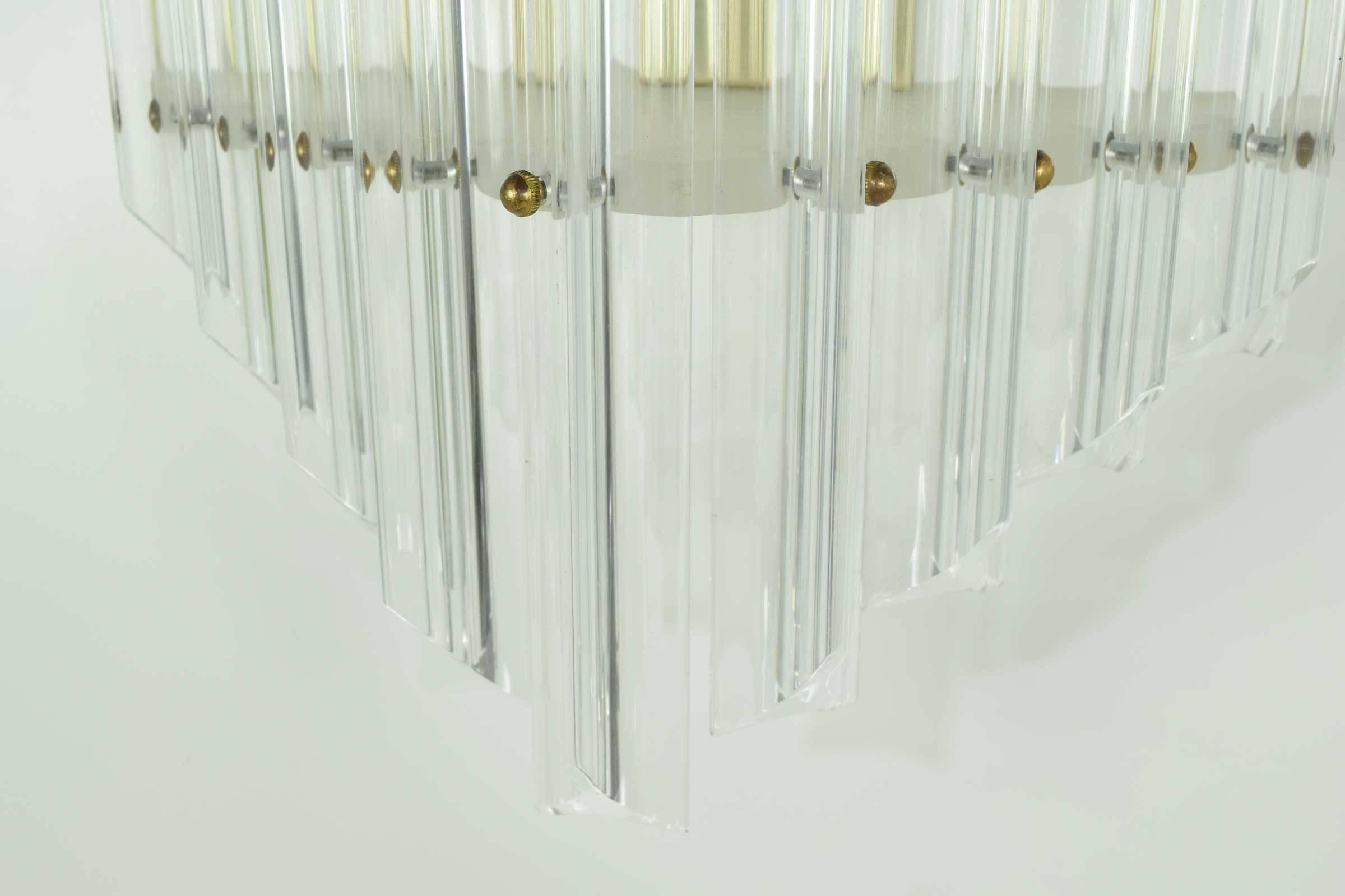 Mid-Century Modern Very Large Mid-Century Lucite Sconces For Sale