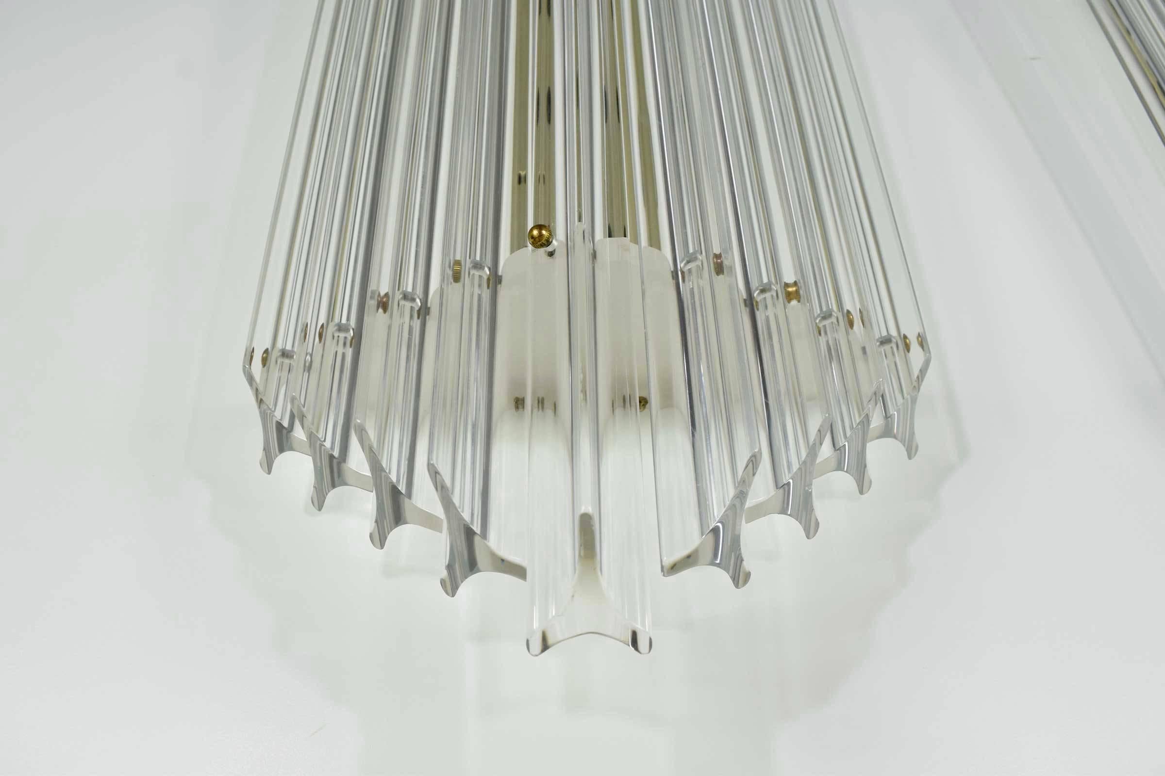 20th Century Very Large Mid-Century Lucite Sconces For Sale