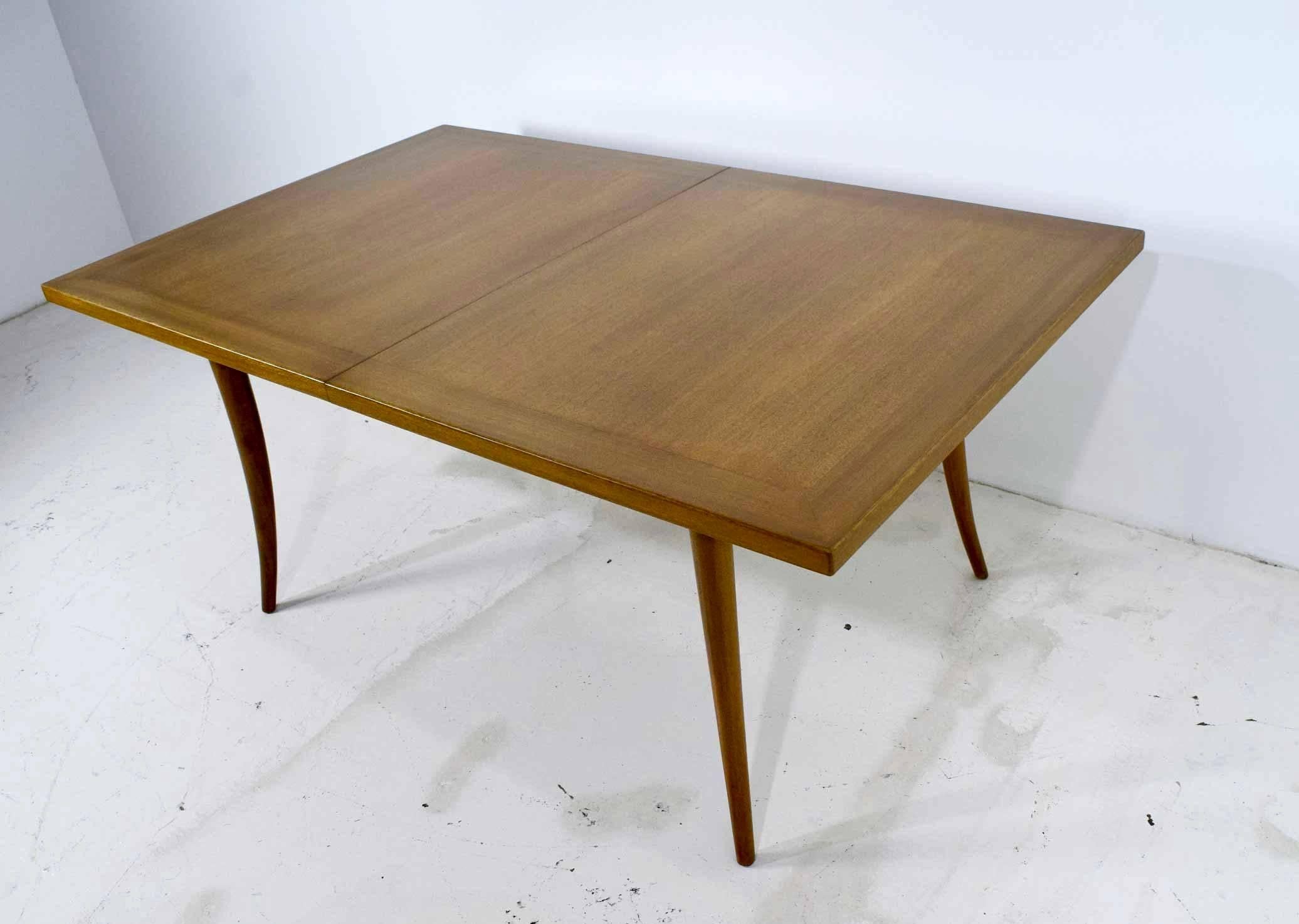 Harvey Probber Saber Leg Table in Bleached Mahogany In Good Condition In Dallas, TX