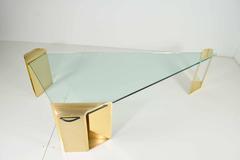 Large Stunning Solid Brass Cocktail Table by Lorin Marsh, 1970s