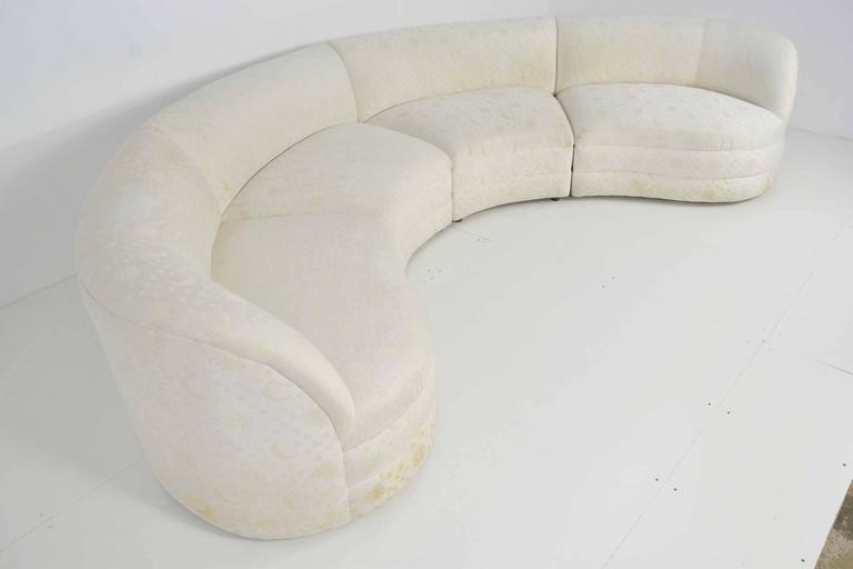 Serpentine Shaped Vladimir Kagan For Cantoni Sofa At 1stdibs