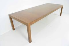 Burl Wood Parsons Dining Table by Widdicomb