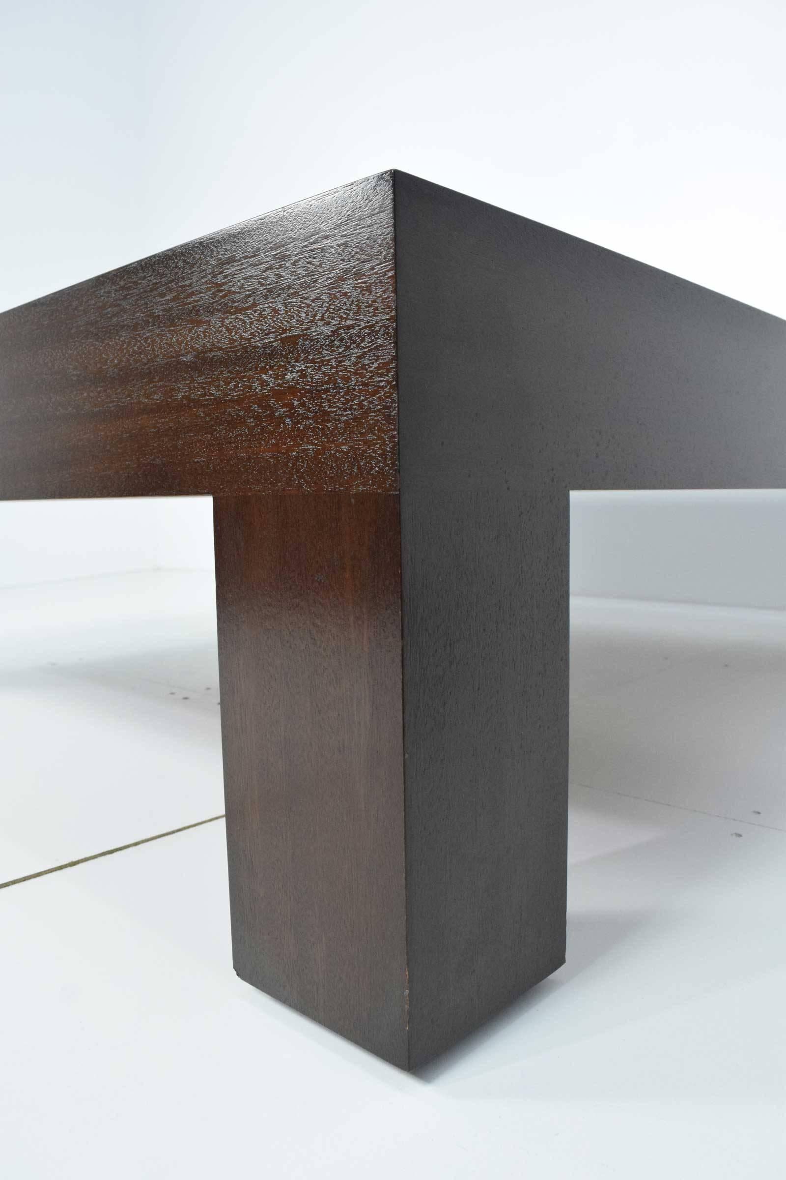chunky wood coffee table