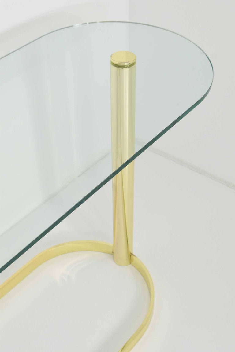 American Pace Collection Brass and Glass Console Table  For Sale