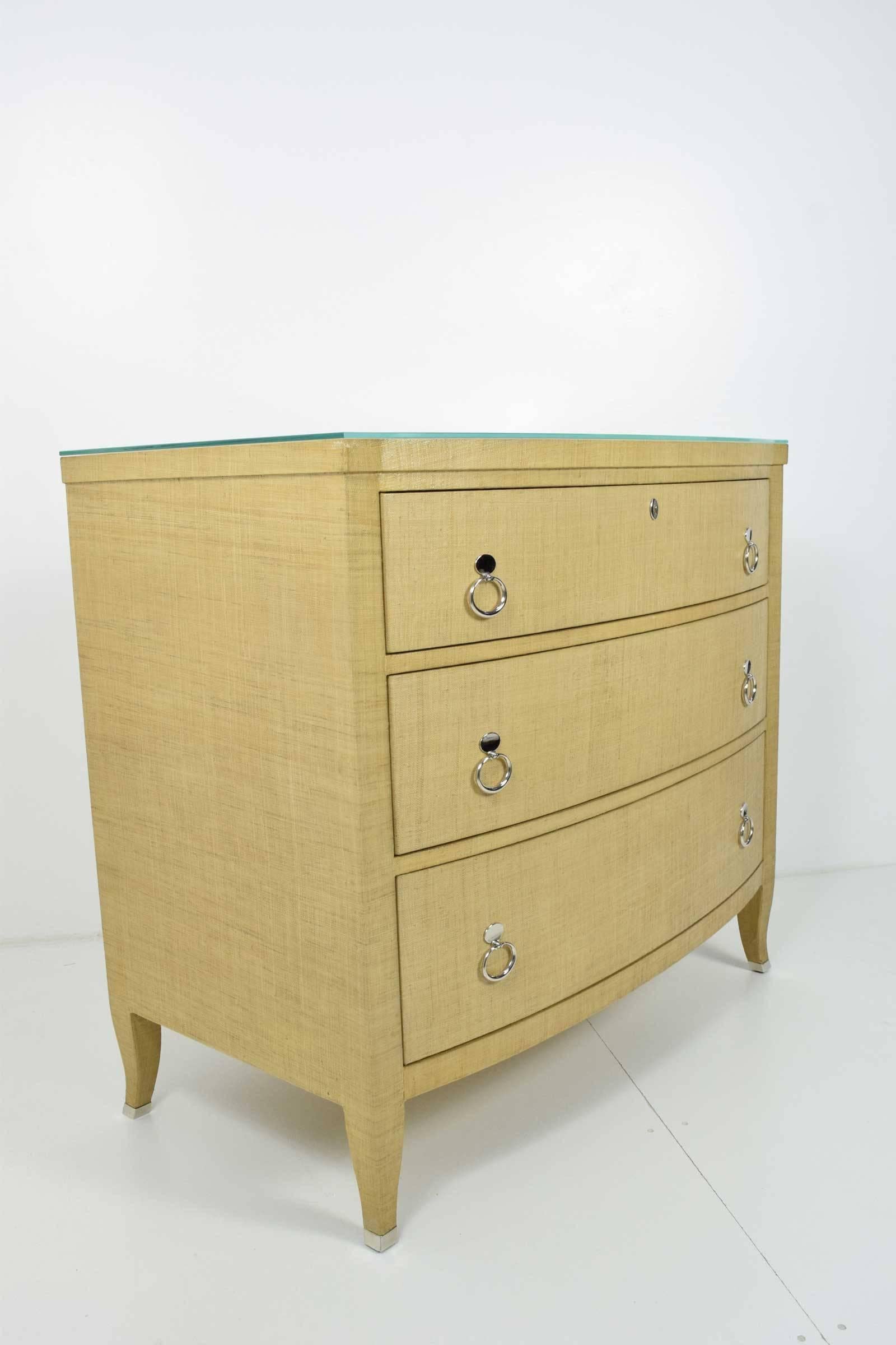 grasscloth chest of drawers