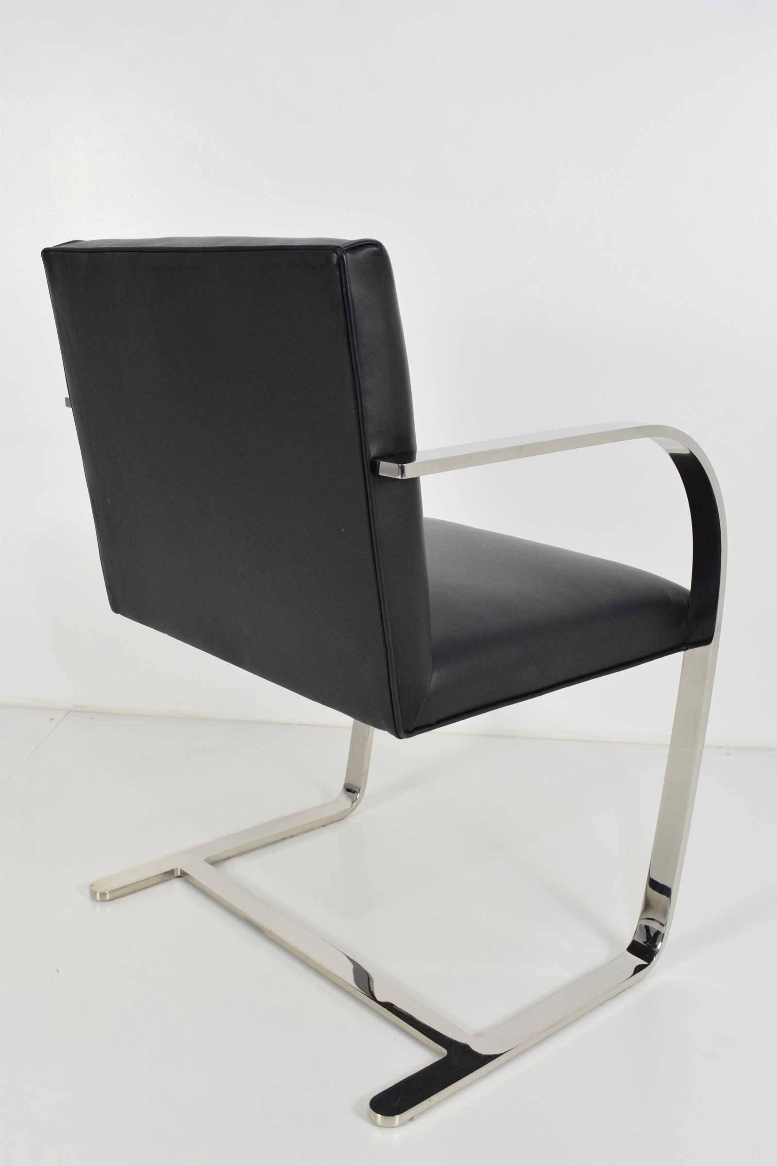 20th Century Flat Bar Brno Chairs by Mies van der Rohe for Knoll