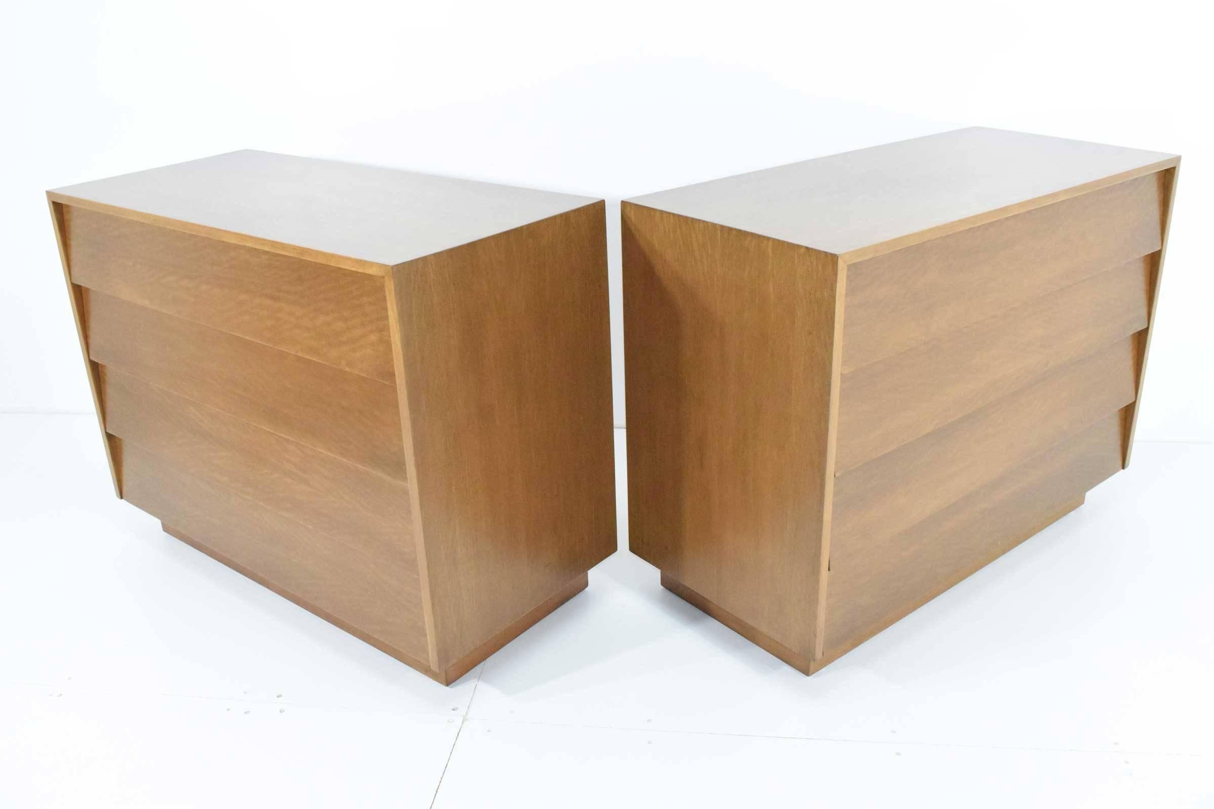 Pair of Louvered Nighstands or Chests after Florence Knoll 1