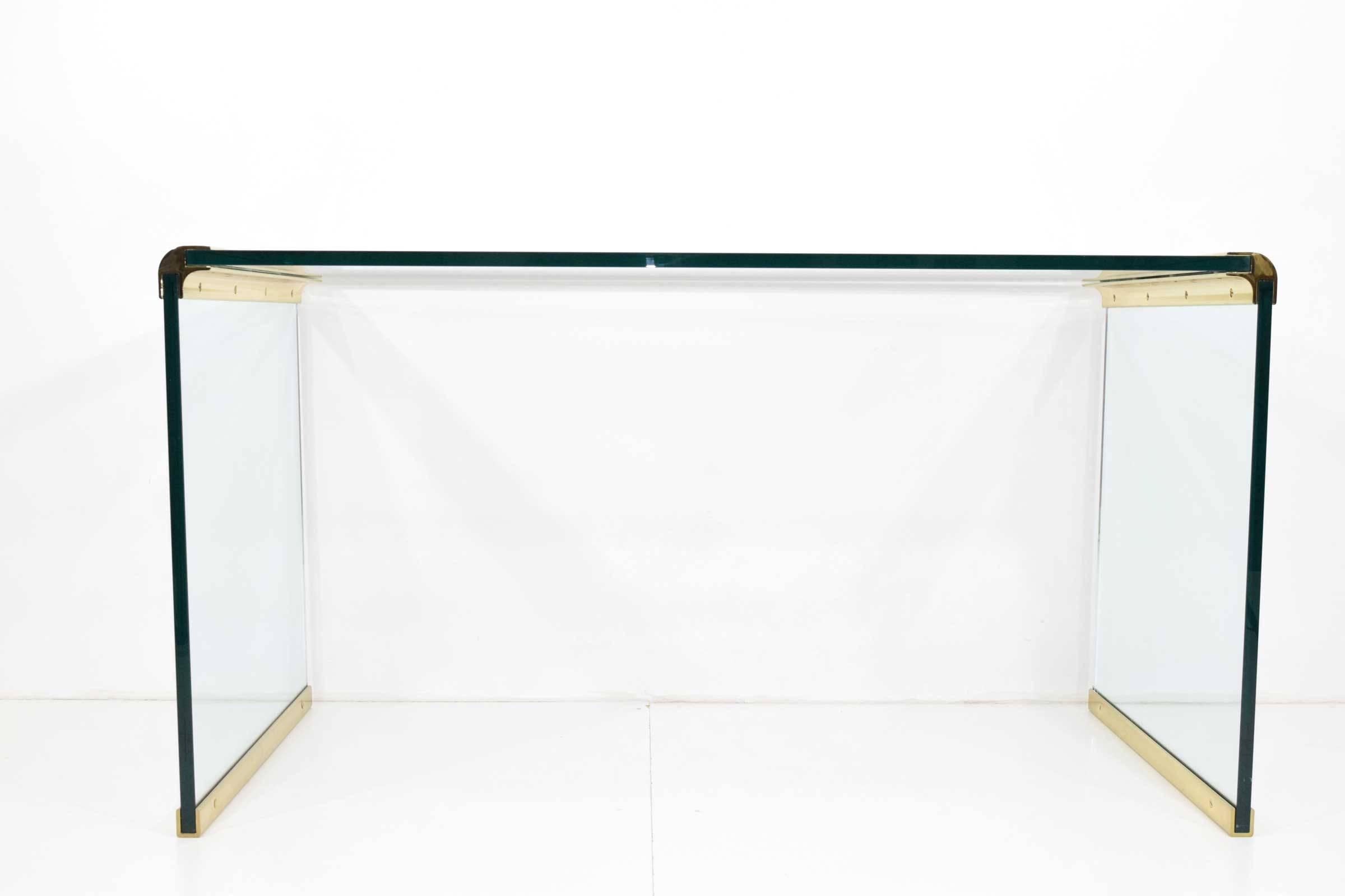 Beautiful Pace Collection desk by Leon Rosen with 3/4