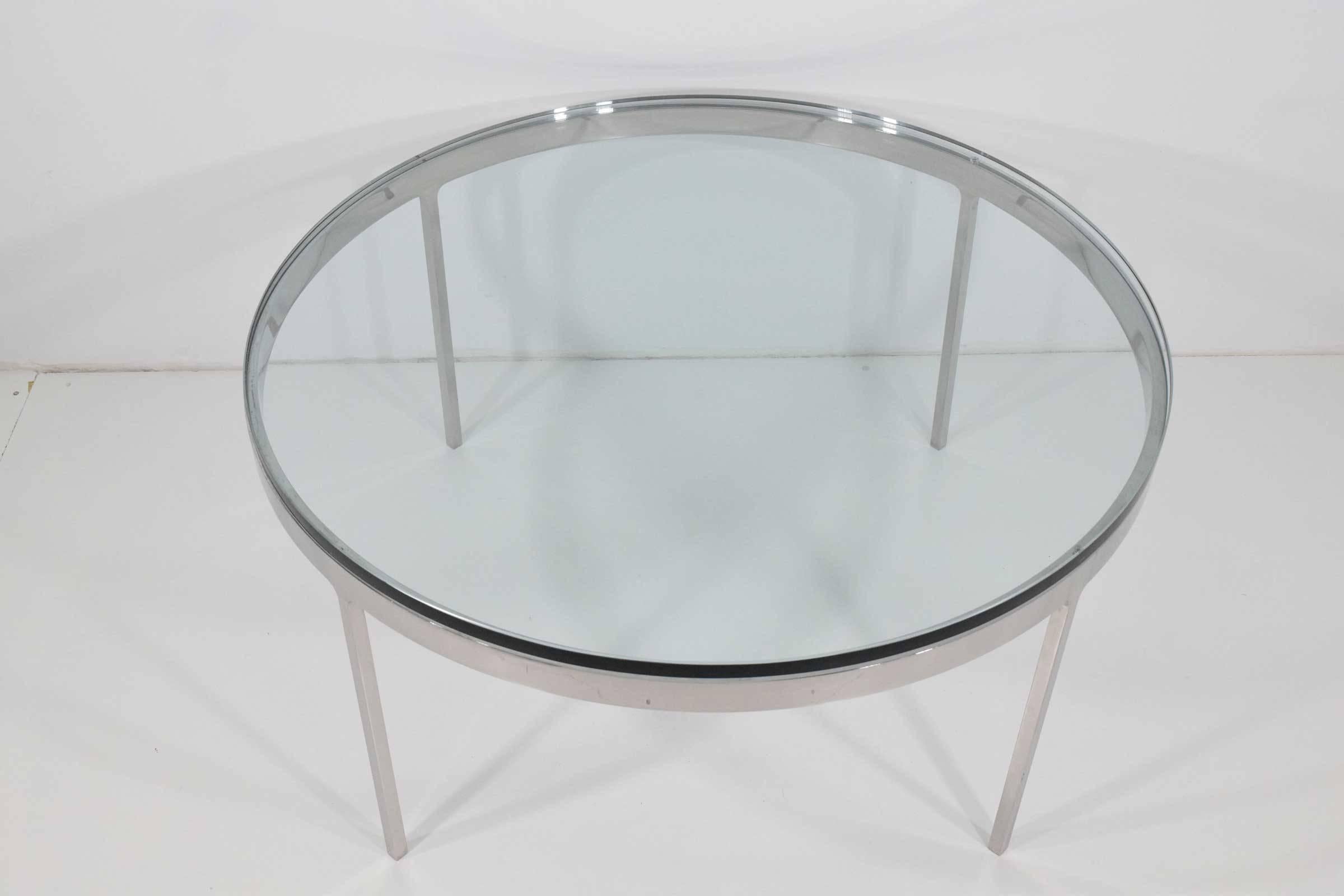 Stainless Steel Nicos Zographos Cocktail Table