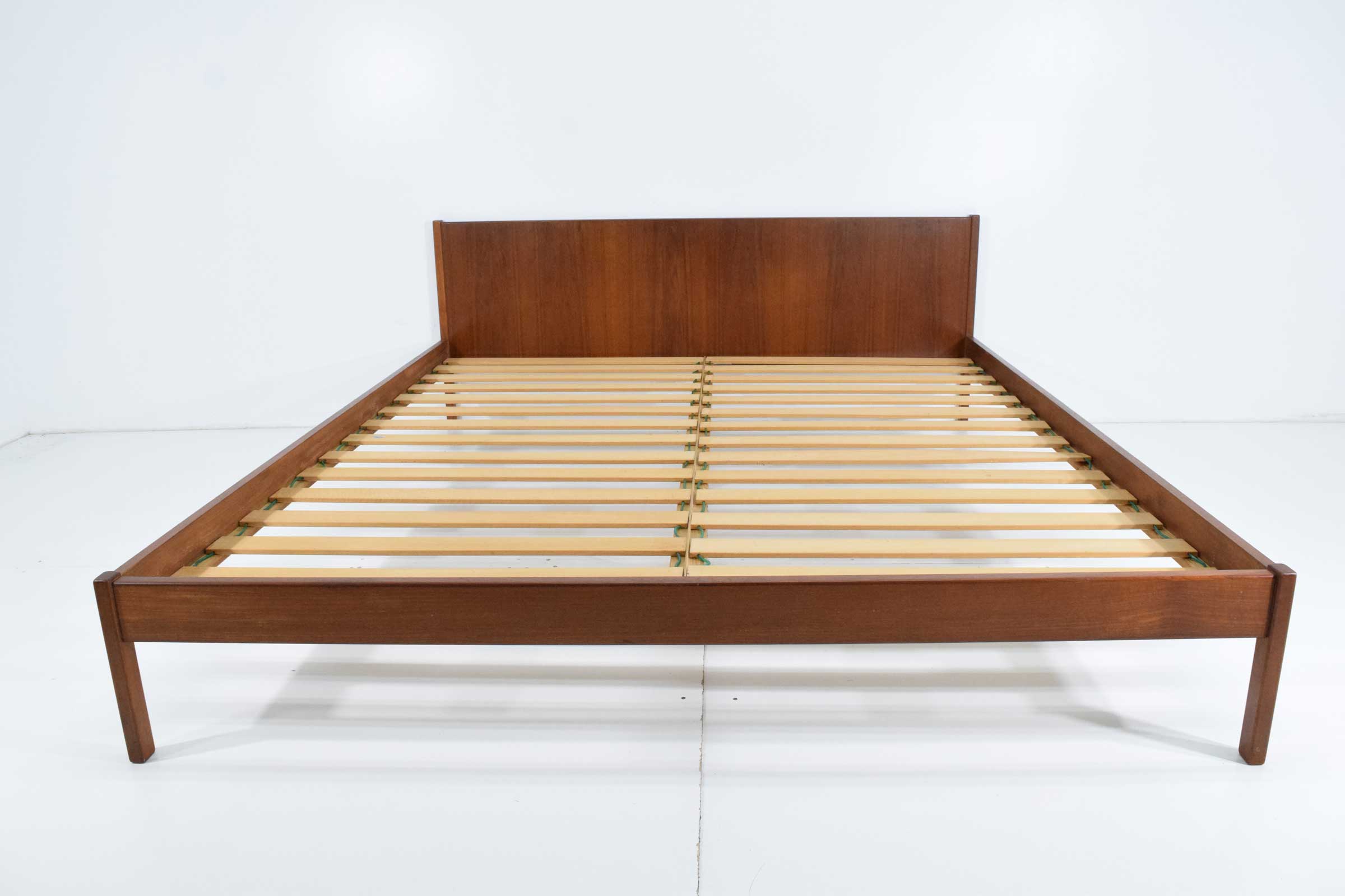 Danish Teak Oversized Queen Bed Frame For At 1stdibs