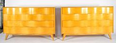 Pair of Edmond Spence Wavy Front Chests