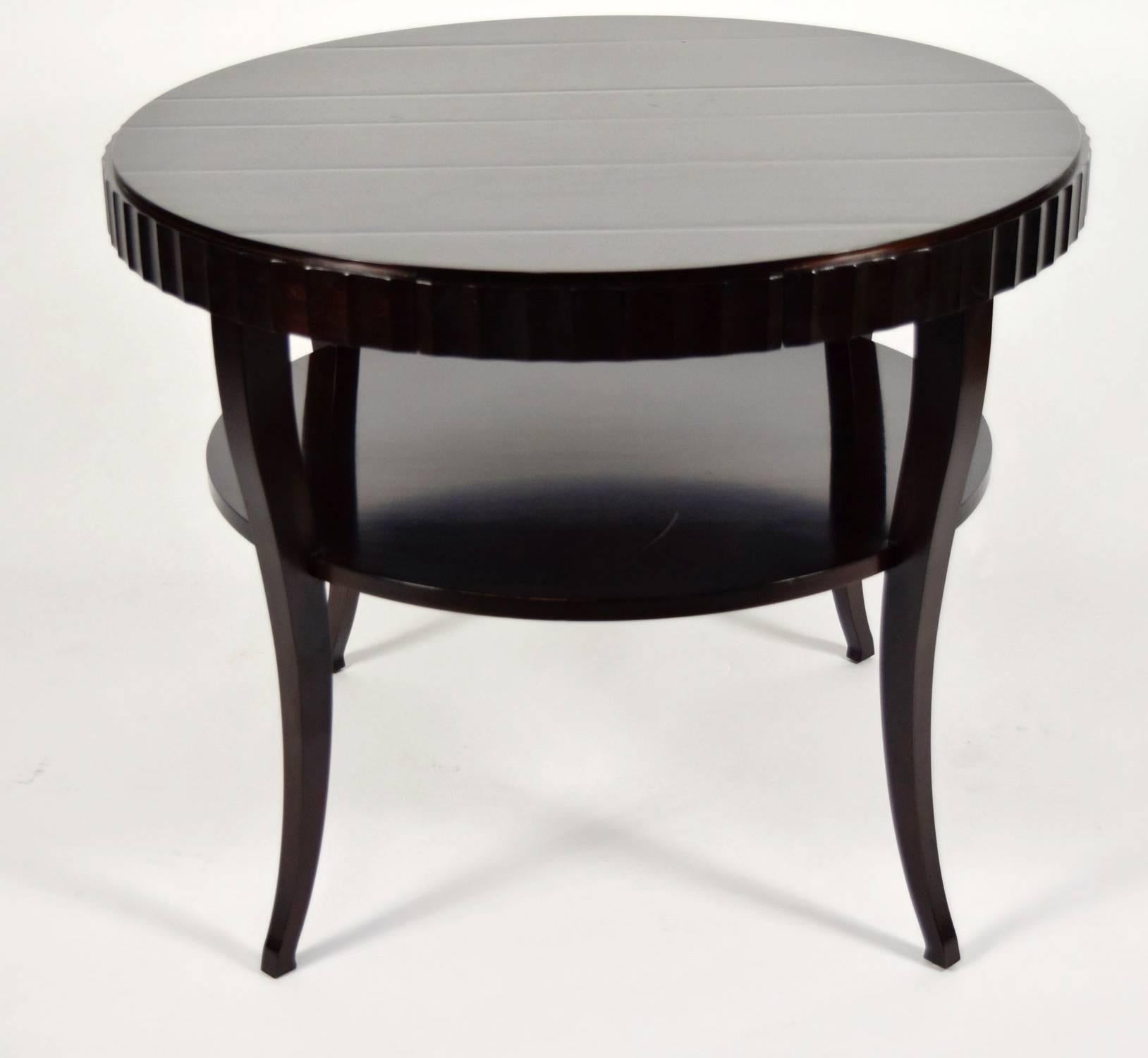 Beautiful table by Barbara Barry for Baker. Can be used as a centerhall table or a side table between two chairs. 