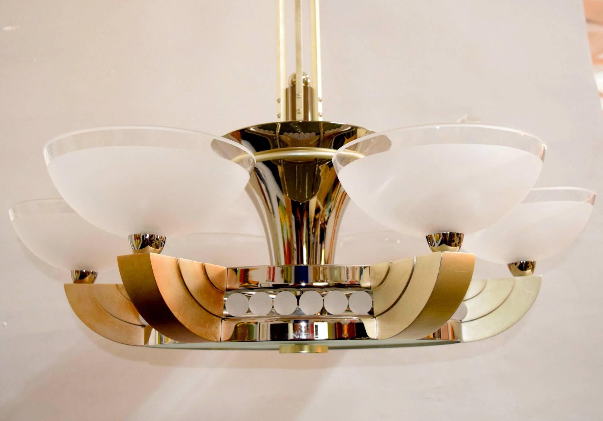 The Odette chandelier designed by Sally Sirkin Lewis for J. Robert Scott.