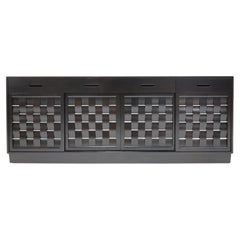 Buffet « Basket Weave » conçu par Edward Wormley pour Dunbar, en acajou, vers les années 1960