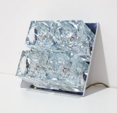 Murano Block Glass Sconce or Ceiling Light by Gaetano Sciolari for Lightolier
