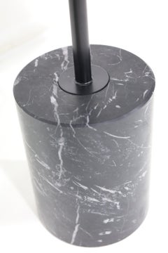 Lapalma's Jey Side Table in Black with Marquina Marble Base