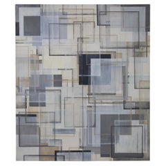 Large Painting by Sean Scherer (b. 1968, "Ruhlman", dtd. 1999, 84" x 72" Diptych