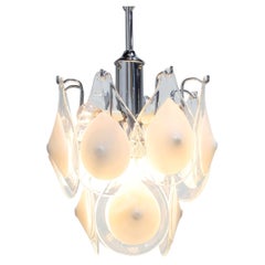 Lampadario in vetro artistico di Gino Vistosi per Venini, pezzo raro, 25" di altezza x 12" di profondità