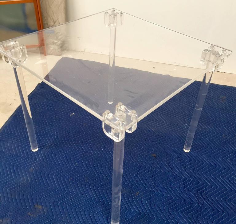 Lucite Folding Games Table at 1stdibs