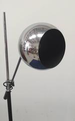 Single-Arm Italian Tripod Lamp with Single Chrome Globe
