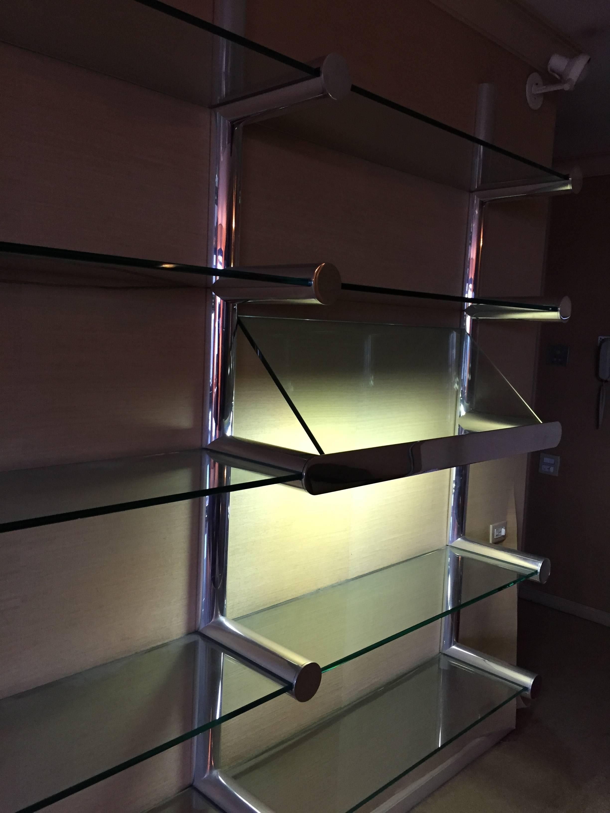 Polished Orba Shelving System by Janet Schwietzer for Pace Collection 1970's