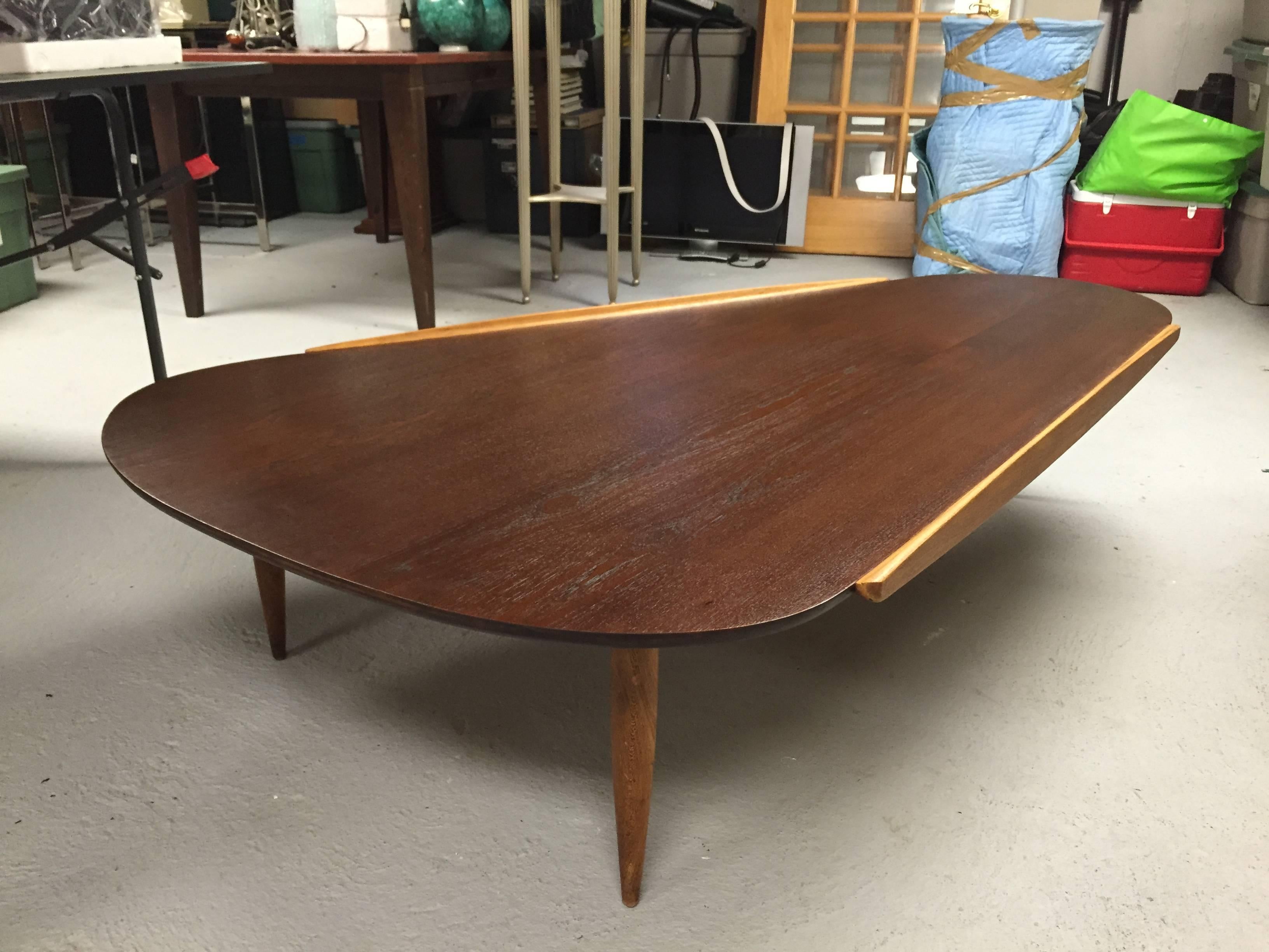 Machine-Made 1960s Lane Coffee Table Amorphic Shaped