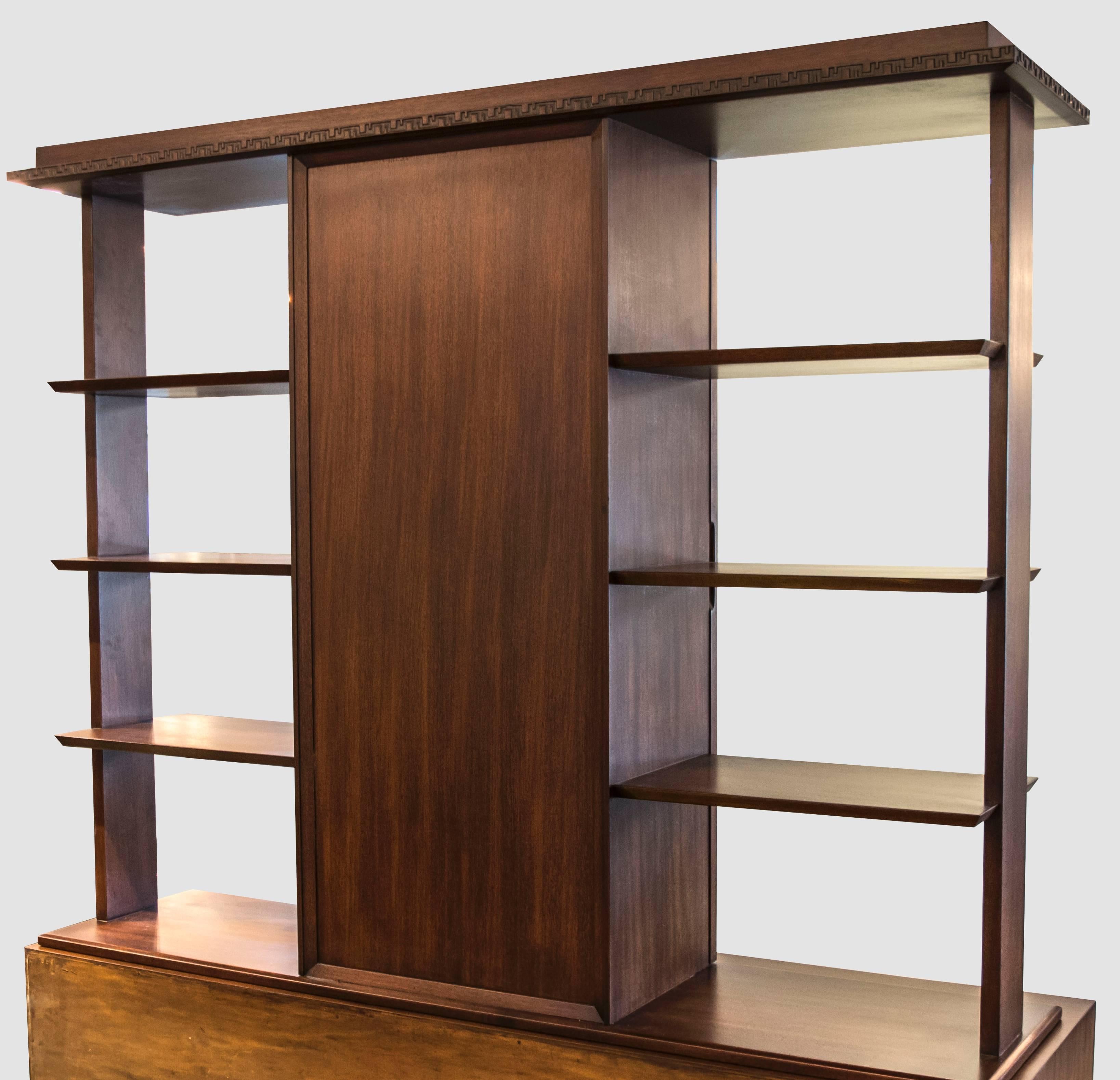 In 1955 Frank Lloyd Wright teamed with the Heritage-Henredon furniture partnership to create a furniture collection originally intended for the American mass market post World War II. This group was the 