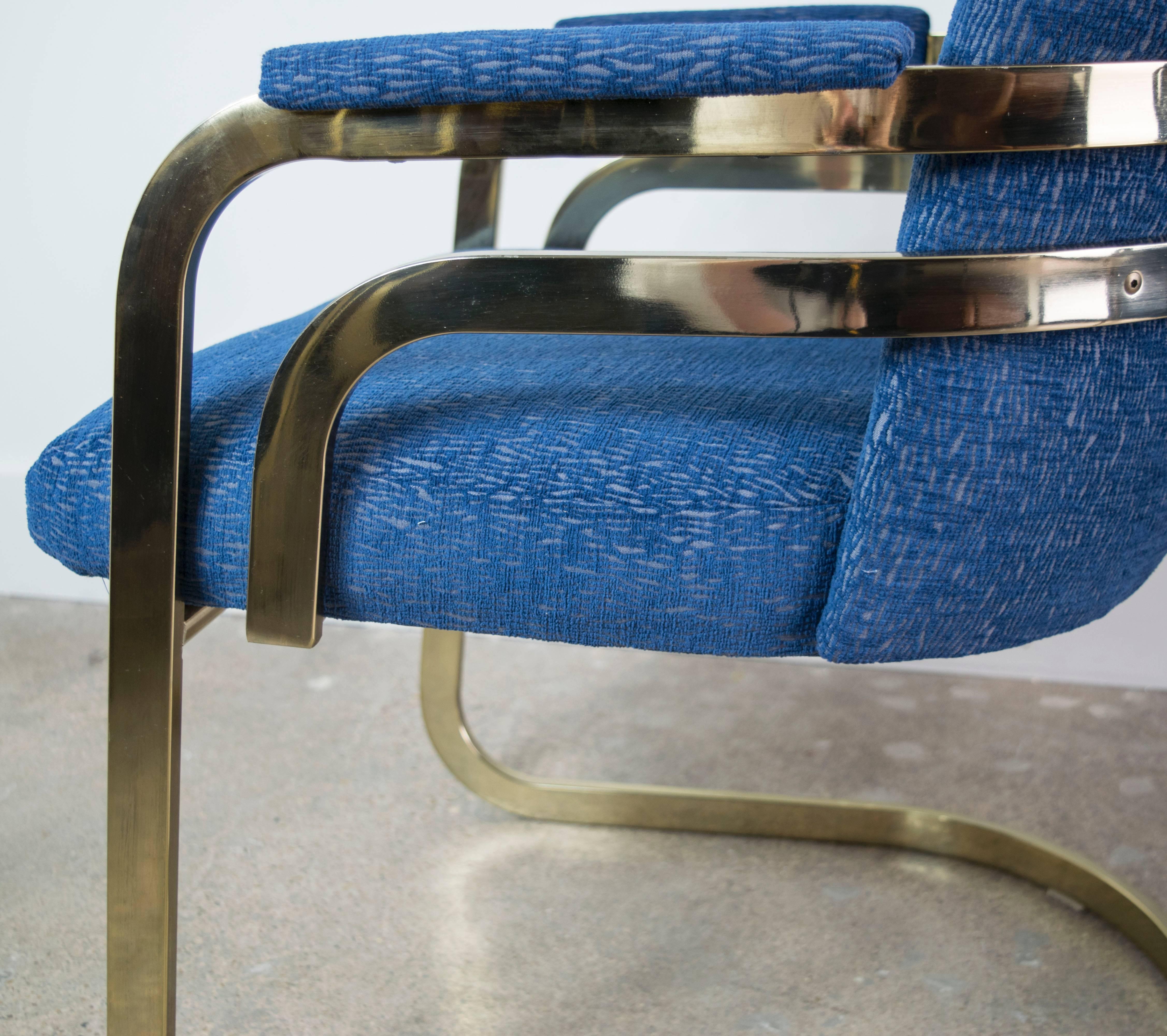 Mid-Century Modern Set of Four Chromcraft Sculptural Brass Dining Chairs