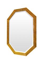 Octagonal Gilded Faux Bamboo Mirror