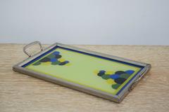 Hand-Painted Reverse Glass Bauhaus Tray