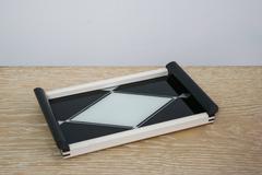 Hand-Painted Reverse Glass Bauhaus Tray