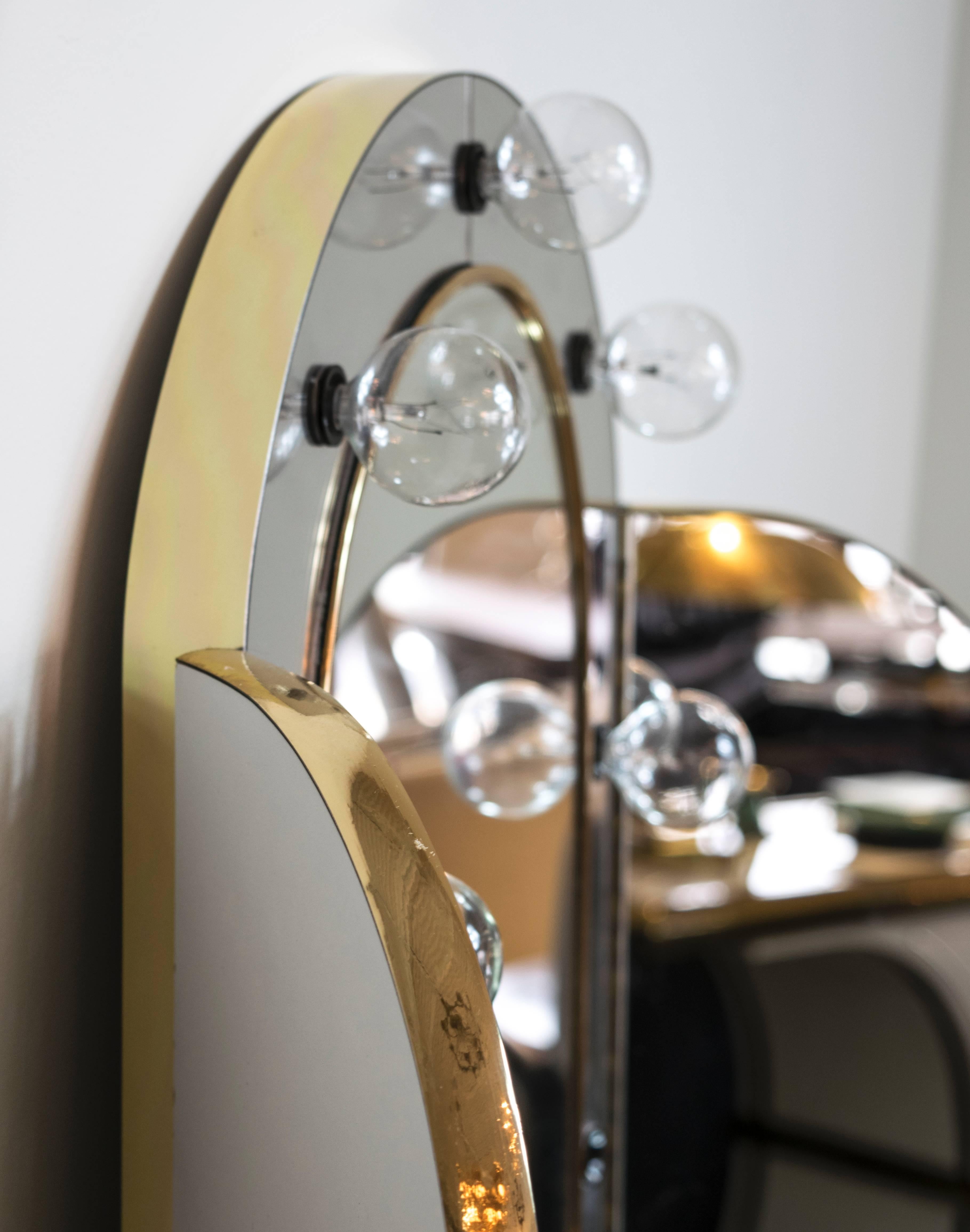 waterfall vanity with mirror