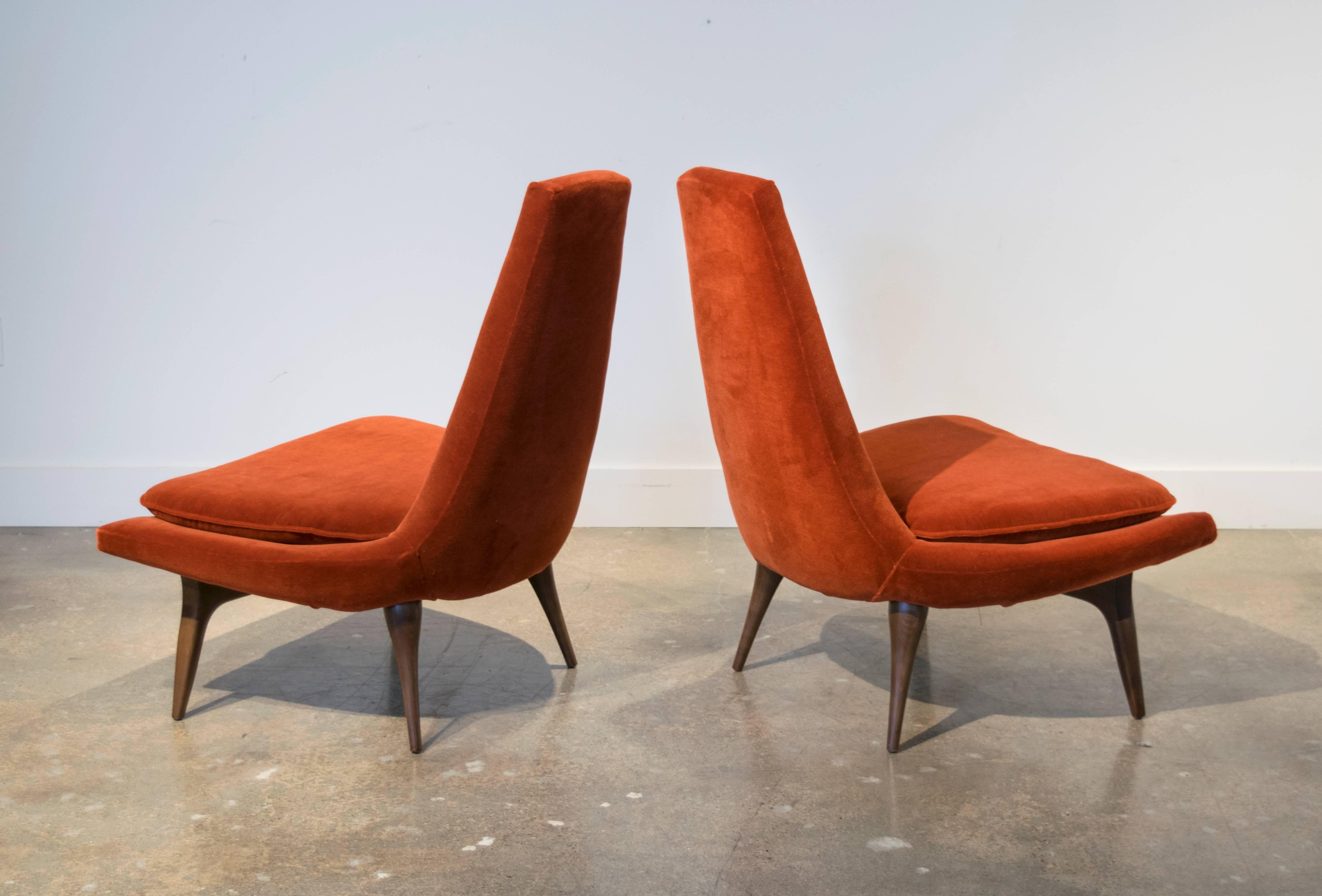 American Karpen of California Sculptural Lounge Chairs