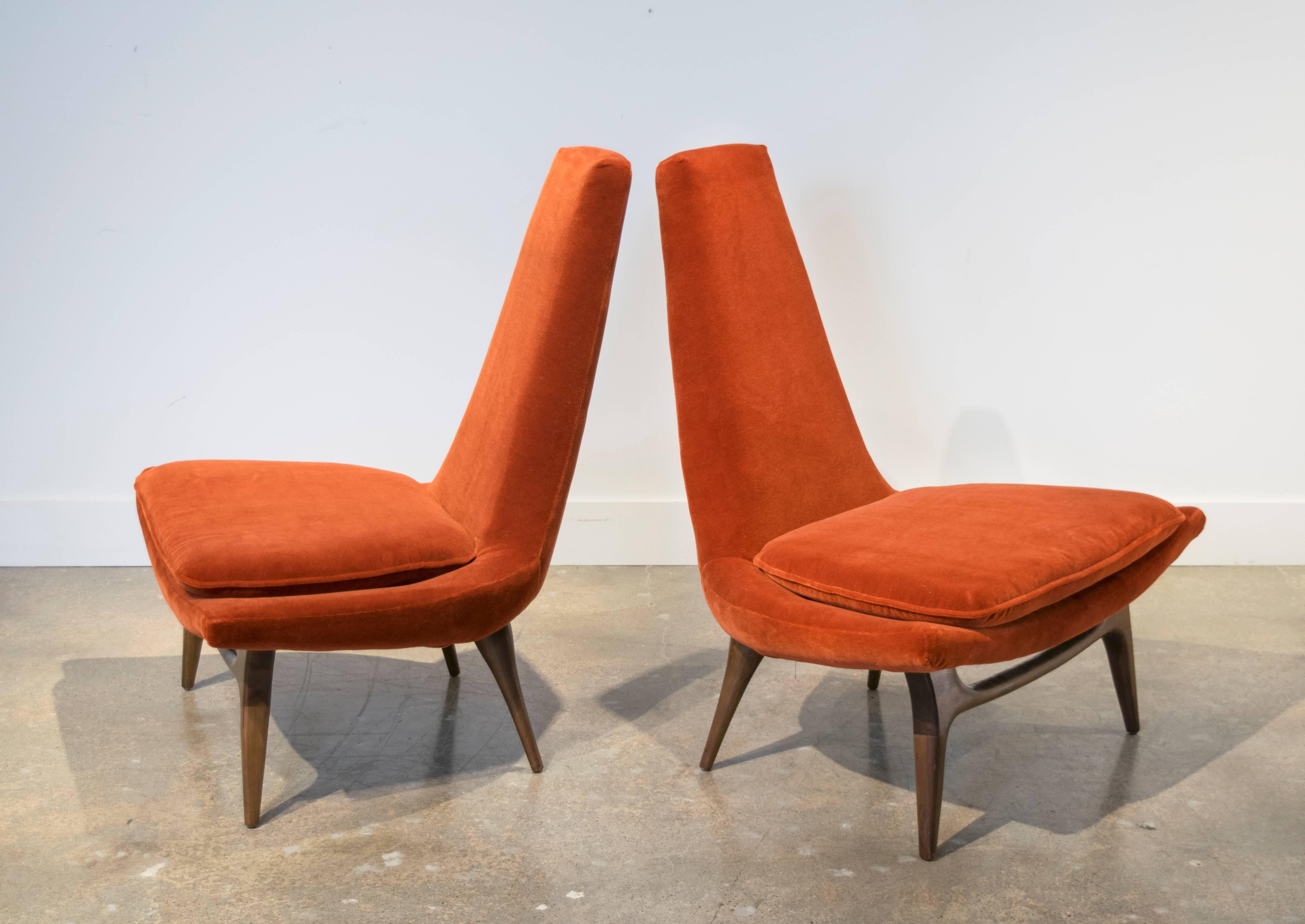 Mid-Century Modern Karpen of California Sculptural Lounge Chairs