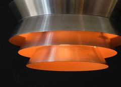 Swedish Brushed Steel Pendant by Carl Thore