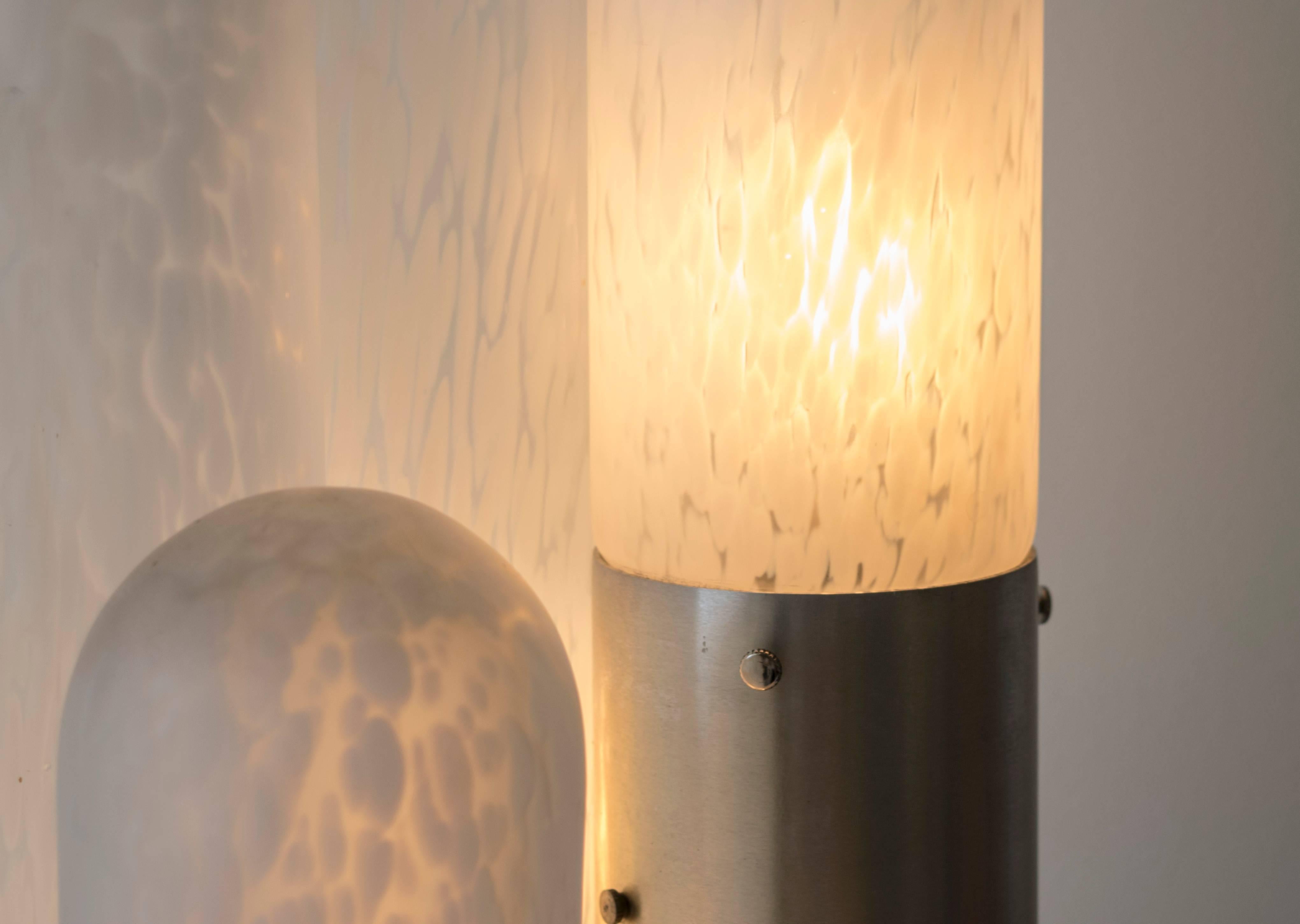 Italian Extra Large Murano Glass and Chrome Lamp by Carlo Nason for Mazzega
