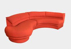 Vladimir Kagan for Directional Crescent-Shaped Sectional Sofa