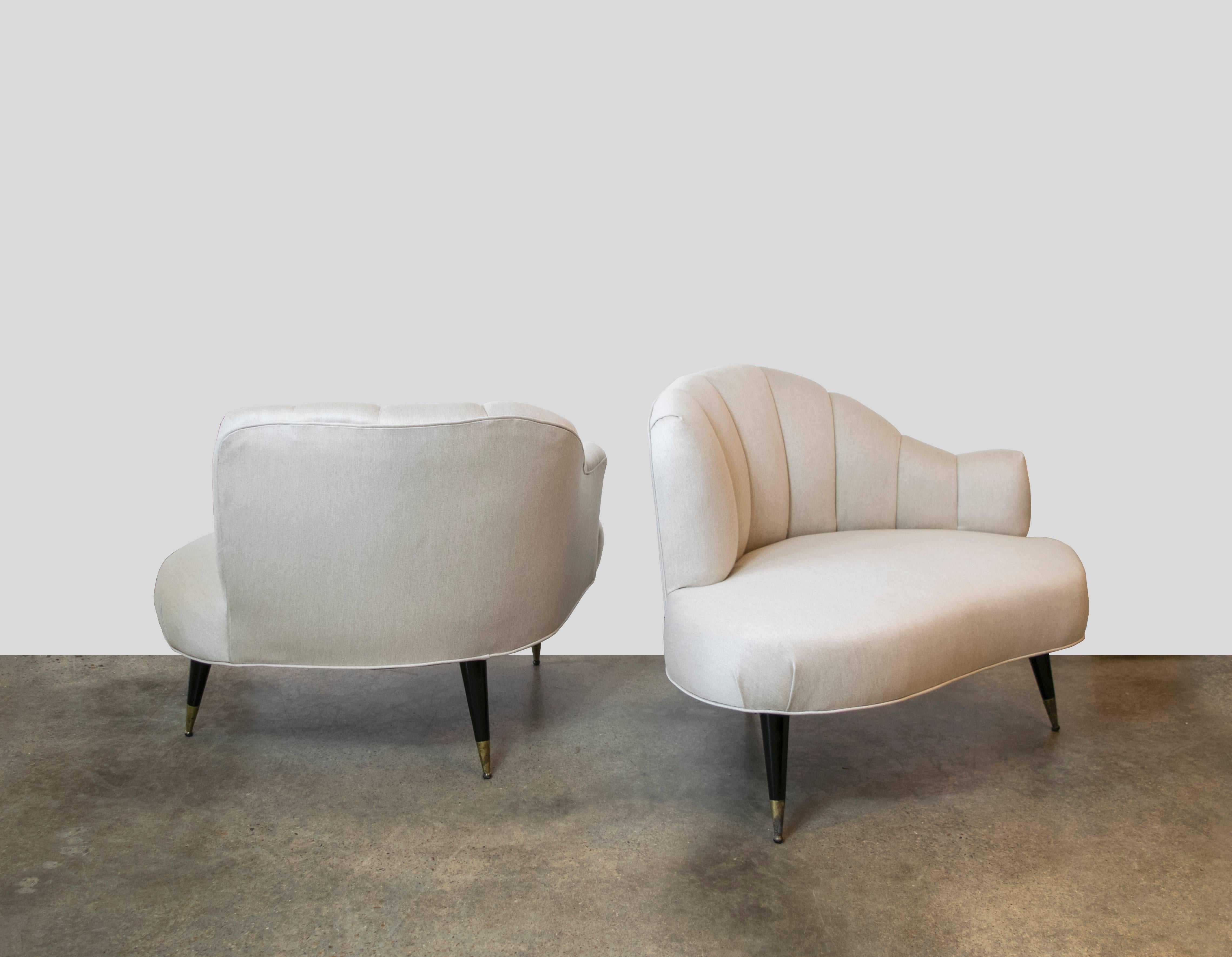 Mid-Century Modern Karpen of California Hollywood Regency Chairs from the 1950s
