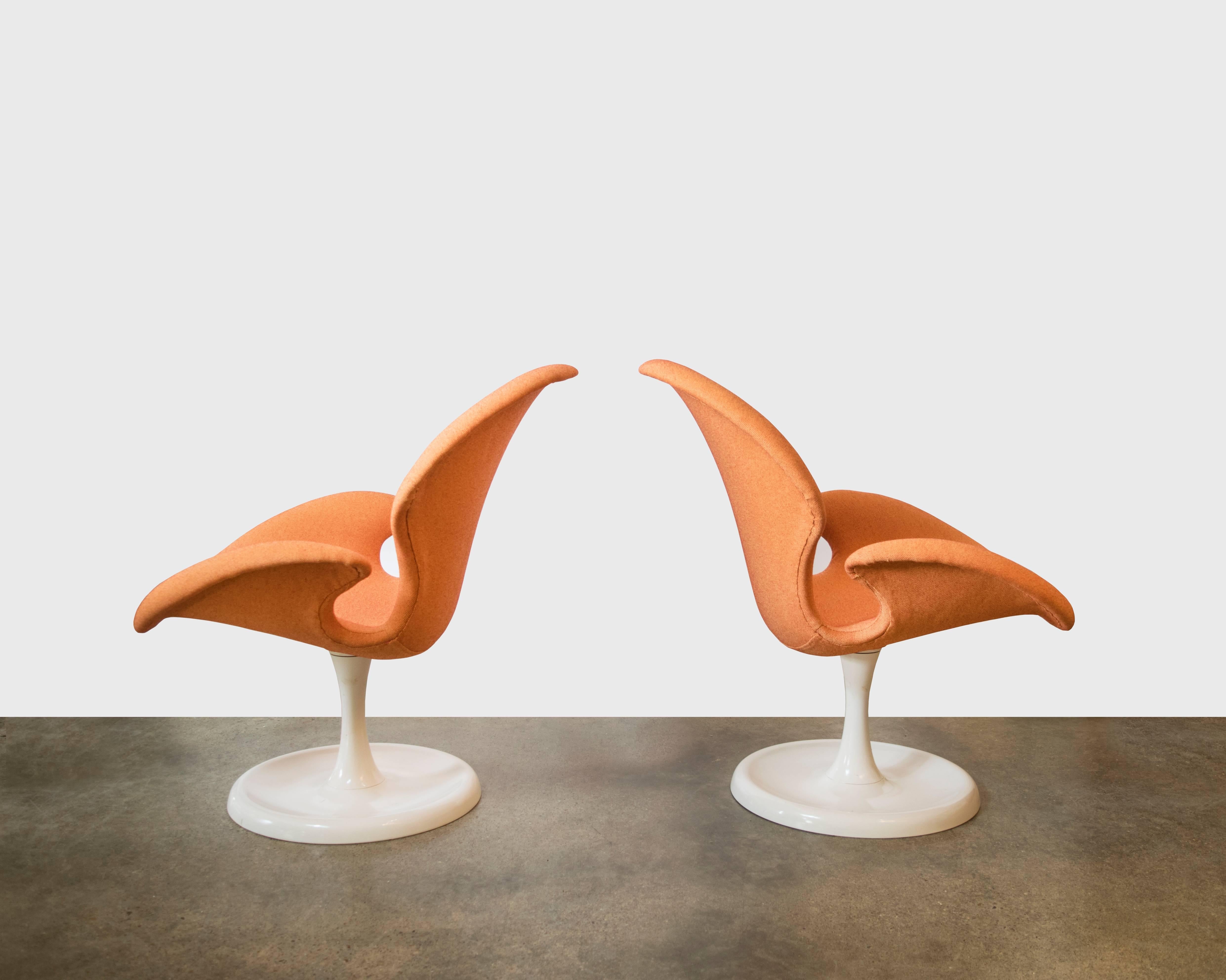 Mid-Century Modern Rare Set of Four Orchid Chairs by Aage Egeriis