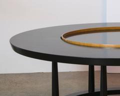 Ebonized Table with Lazy Susan by Robsjohn-Gibbings for Widdicomb