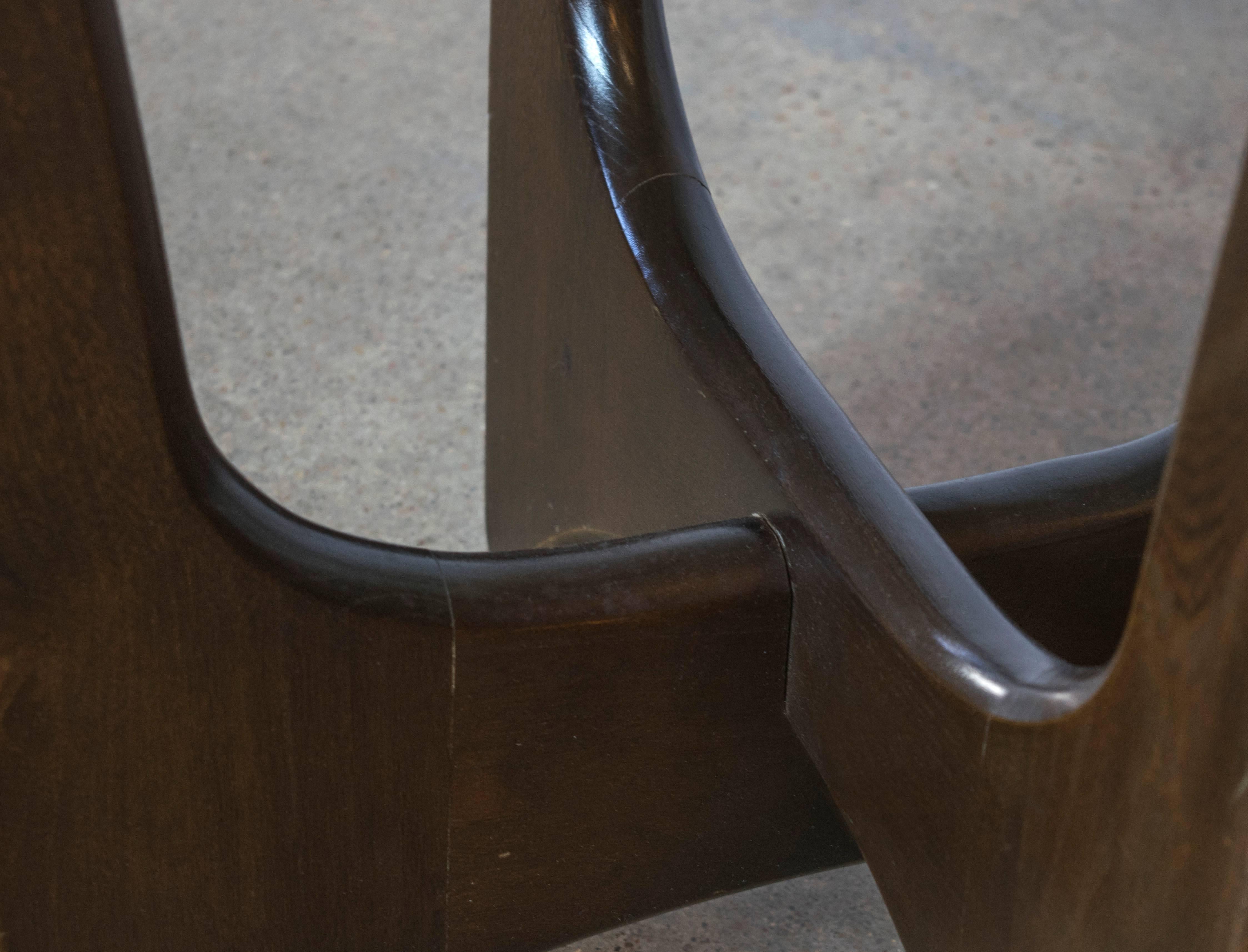 American Pair of Walnut Criss Cross Sculptural Side or End Tables by Adrian Pearsall For Sale