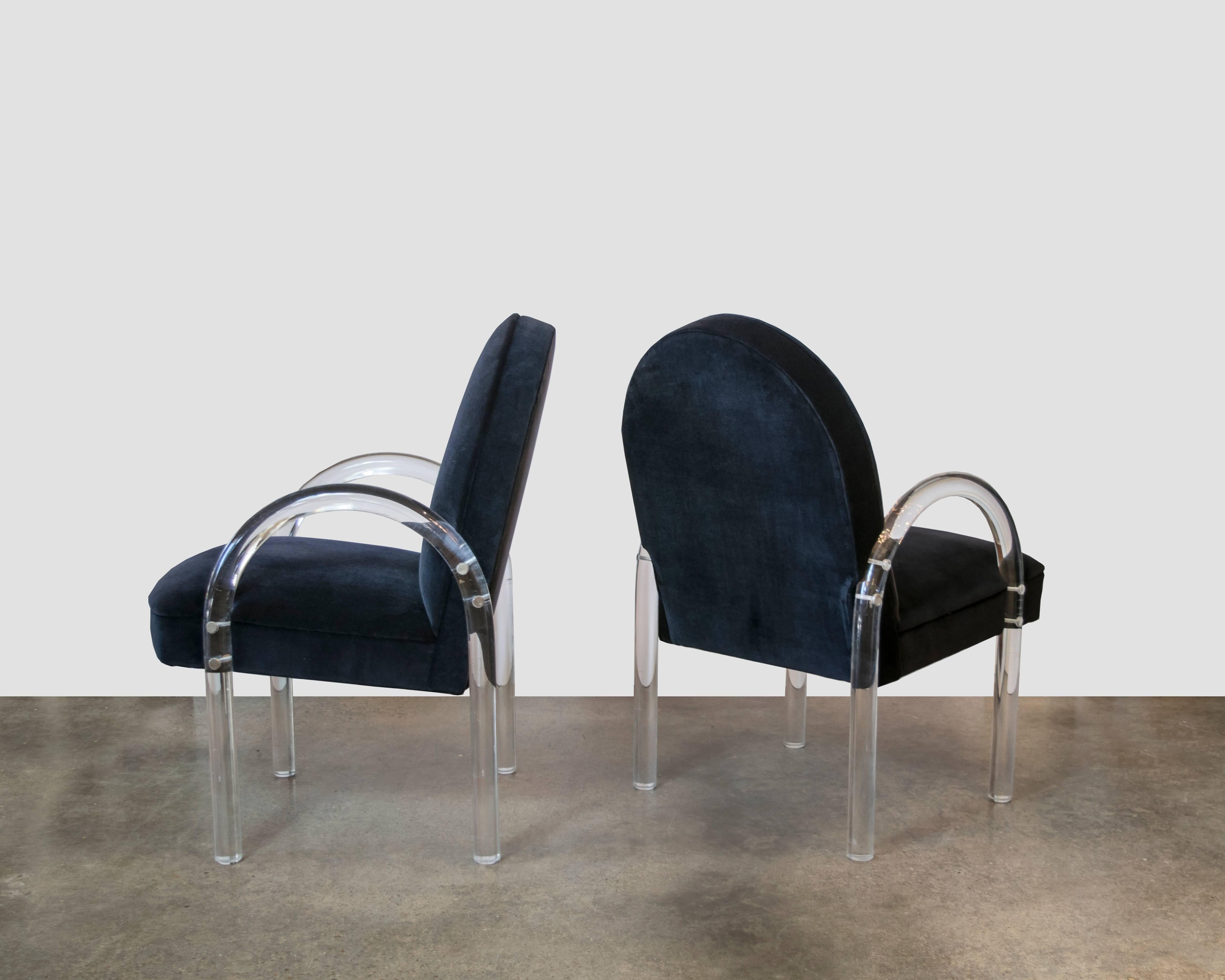 lucite arm chairs