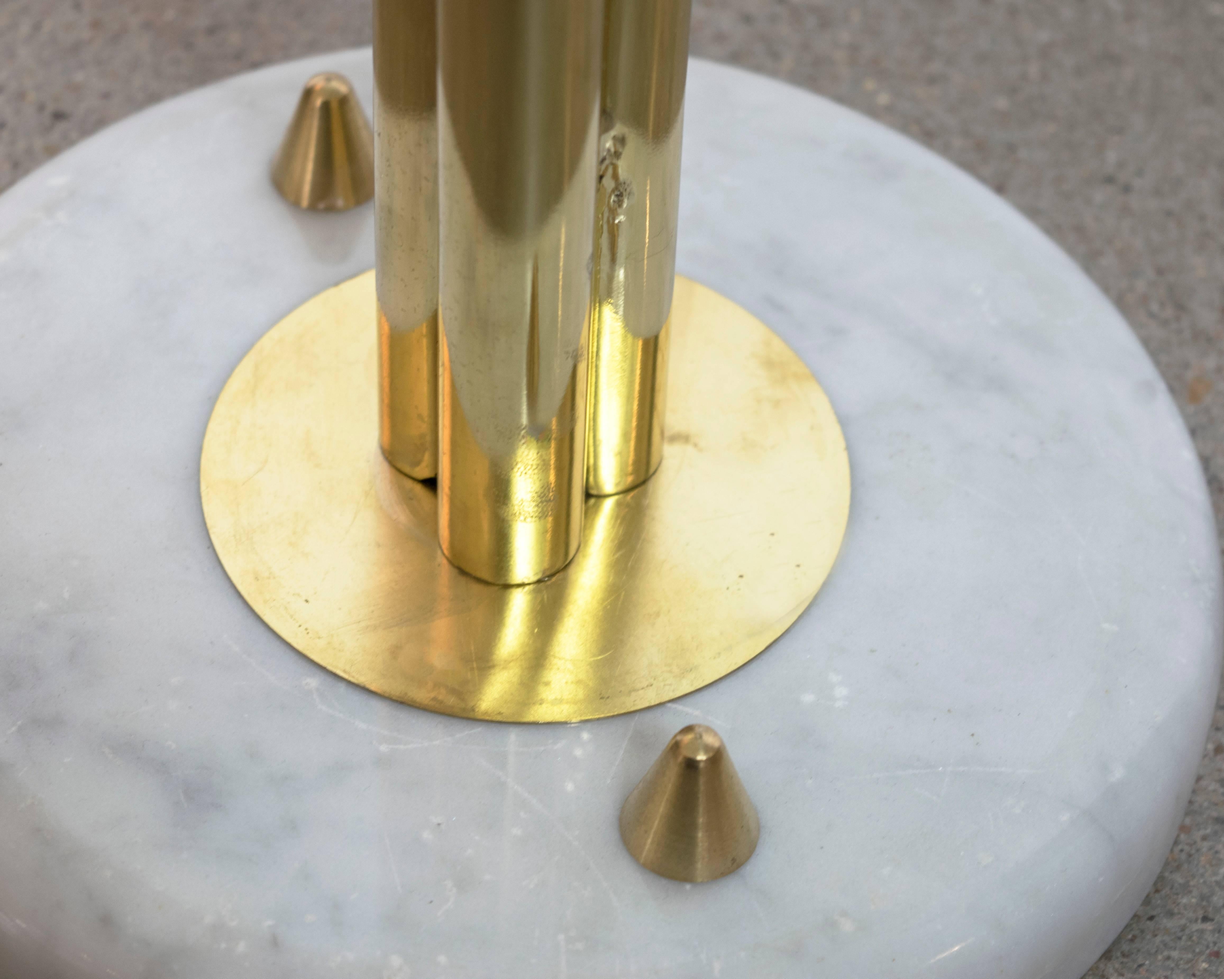 Mid-Century French Brass and Marble Palm Table by Maison Jansen For Sale 1