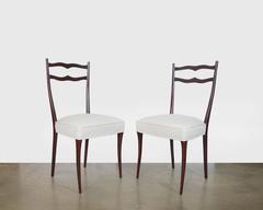 Set of Six Italian Mid-Century Dining Chairs in the Style of Ico Parisi