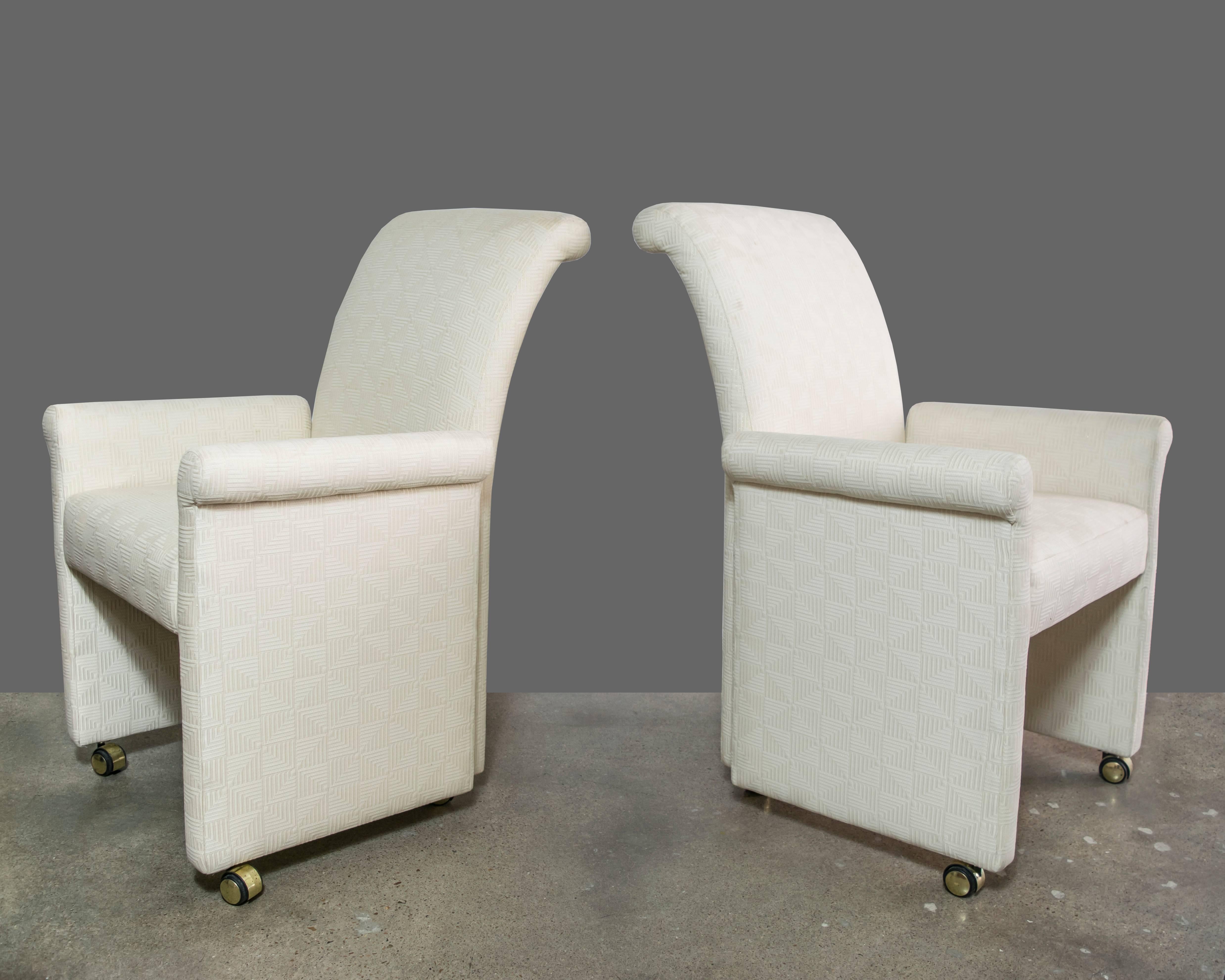 Late 20th Century Set of Six Milo Baughman for Thayer Coggin Parsons Style Dining Chairs For Sale