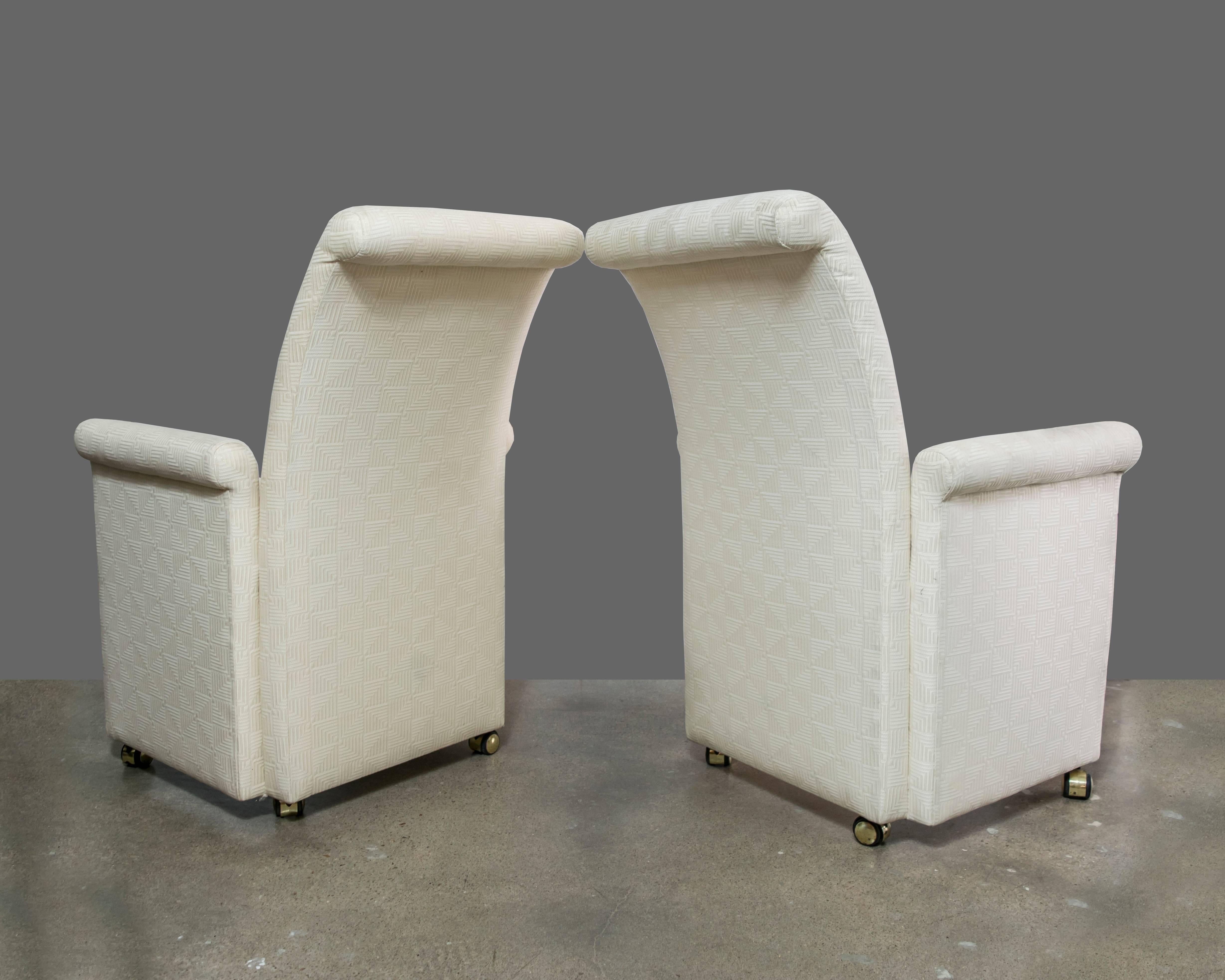Set of Six Milo Baughman for Thayer Coggin Parsons Style Dining Chairs In Good Condition For Sale In Houston, TX