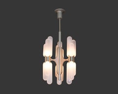 Carlo Nason Torpedo Six-Light Chandelier for Mazzega