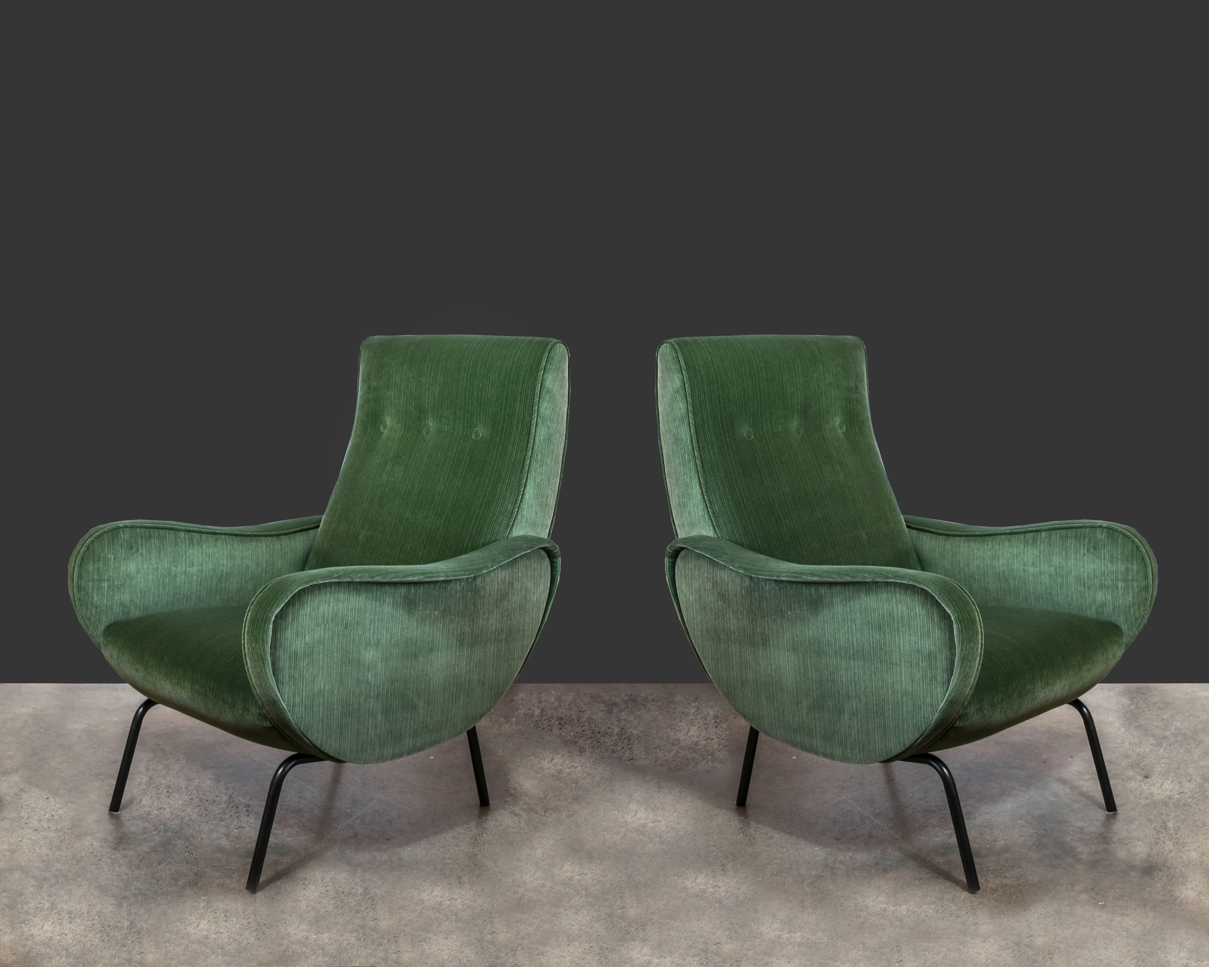 Mid-Century Modern Midcentury Italian Arflex Chairs by Marco Zanuso