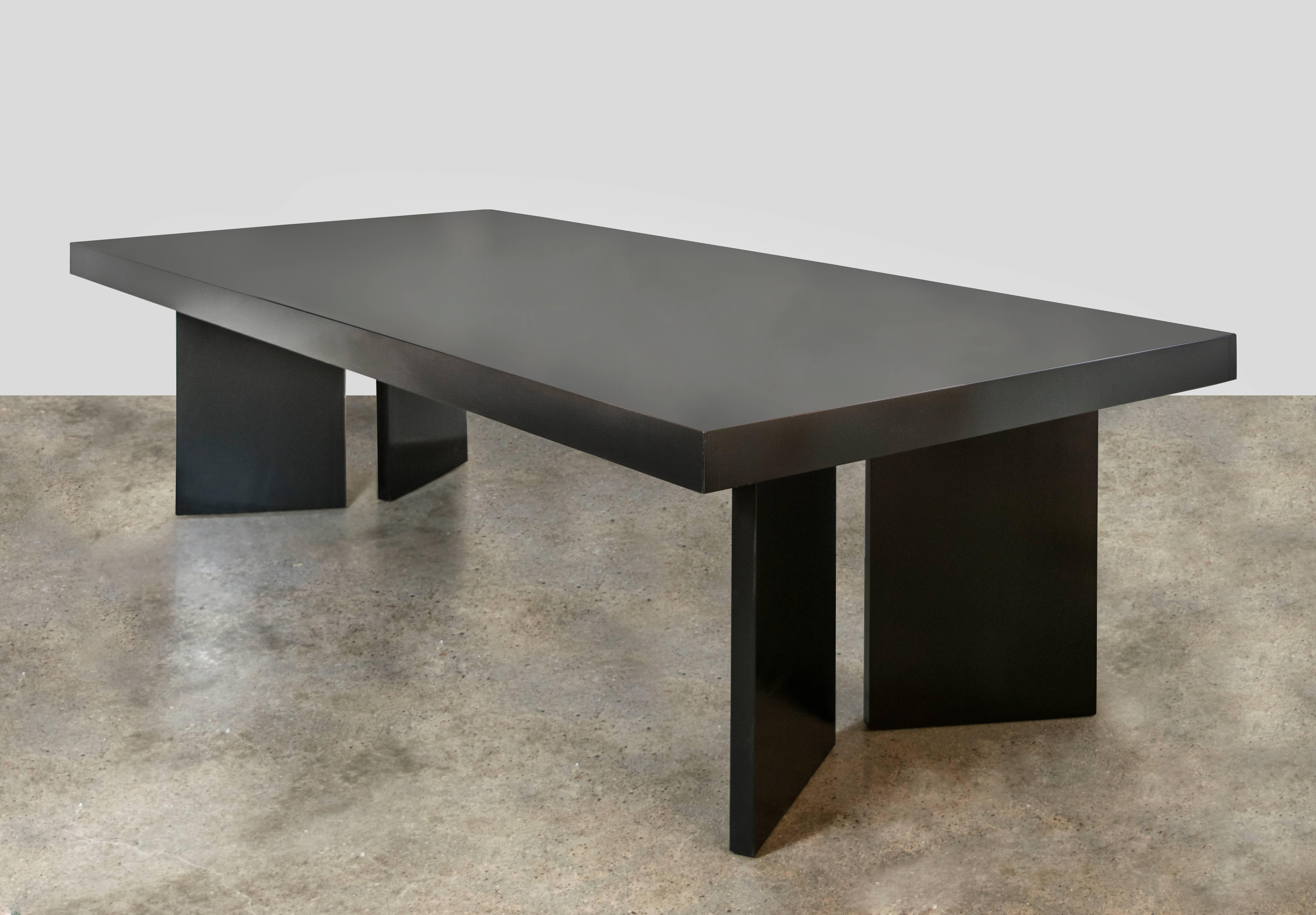 Mid-20th Century Custom 1950s Ebonized Mahogany Table in the Style of James Mont For Sale